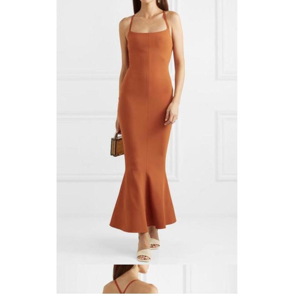 Solace London Burnt Orange Maxi Tulip Dress - Picture 2 of 9